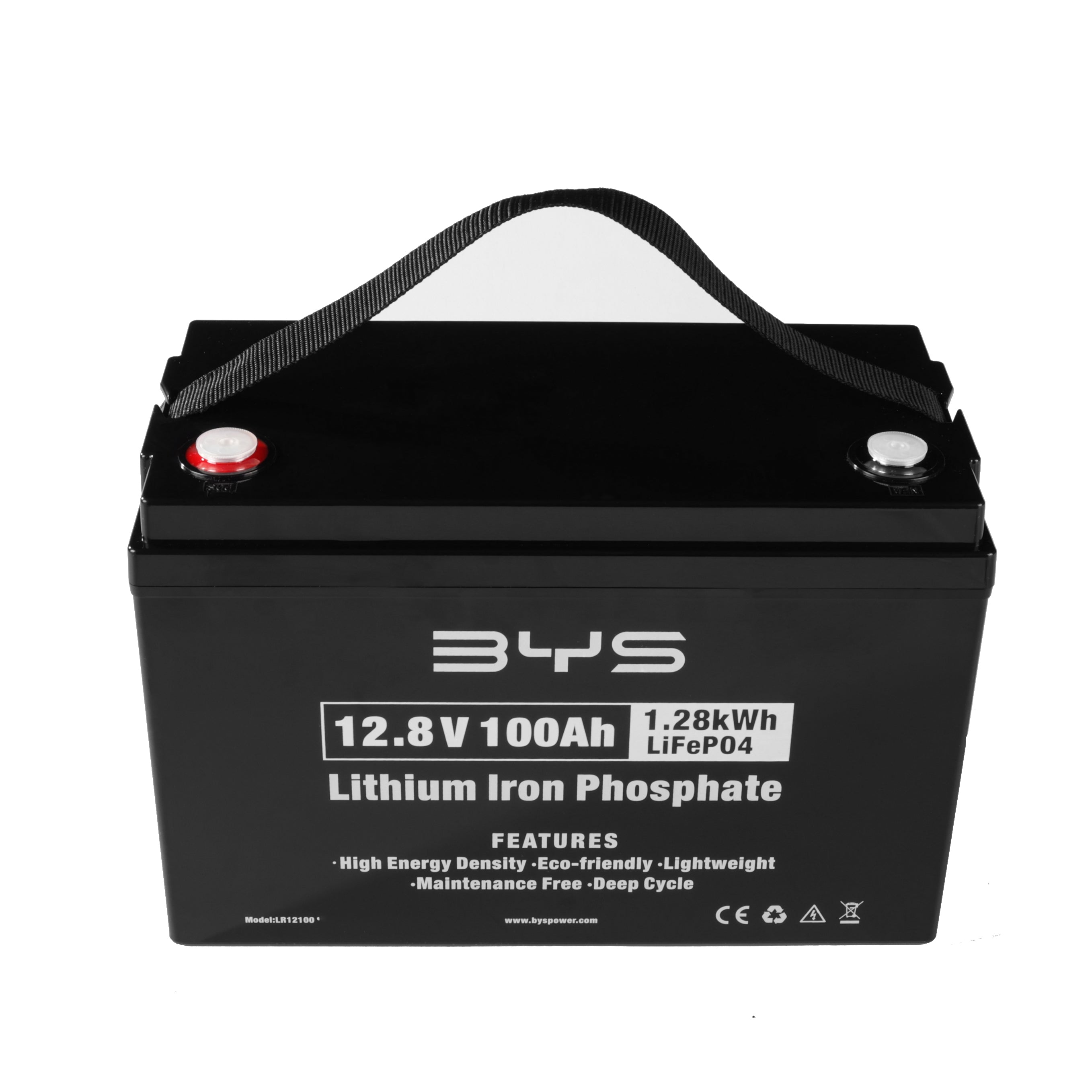 12.8V 100Ah Deep-Cycle Lithium Iron Phosphate Battery R12100