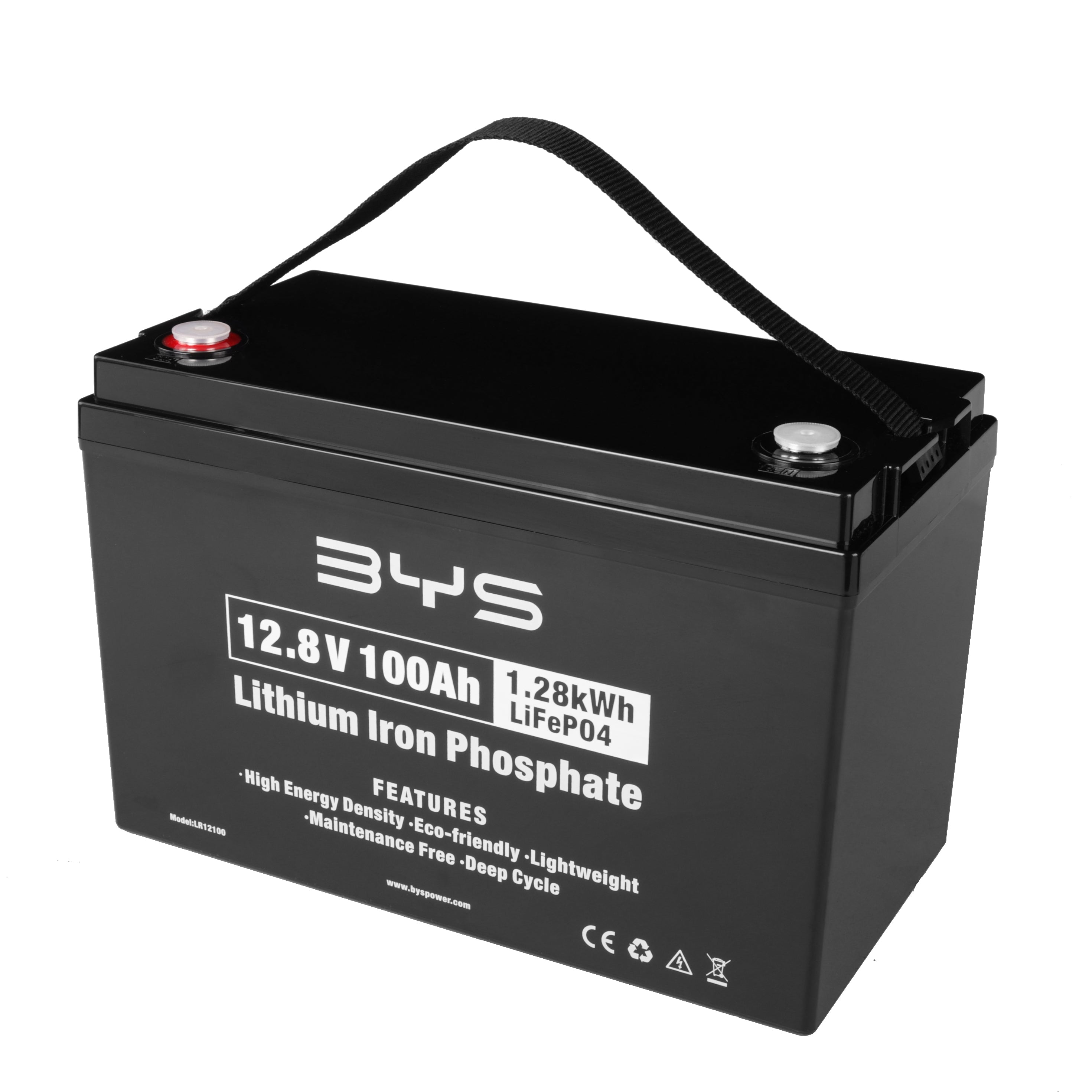 12.8V 100Ah Deep-Cycle Lithium Iron Phosphate Battery R12100